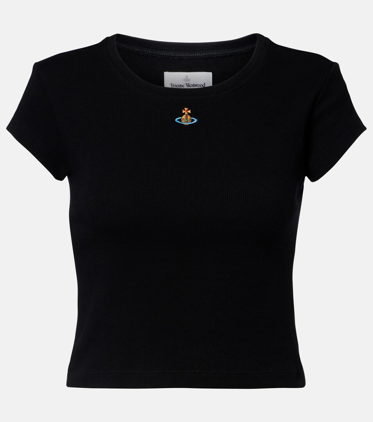 Vivienne Westwood Peru cropped cotton-blend jersey T-shirt
