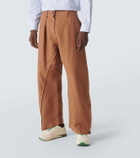 JW Anderson Twisted Seam cotton barrel-leg pants
