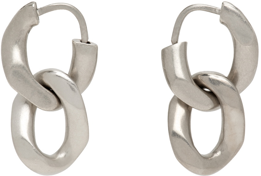 Maison Margiela Silver Gourmette Collection Earrings