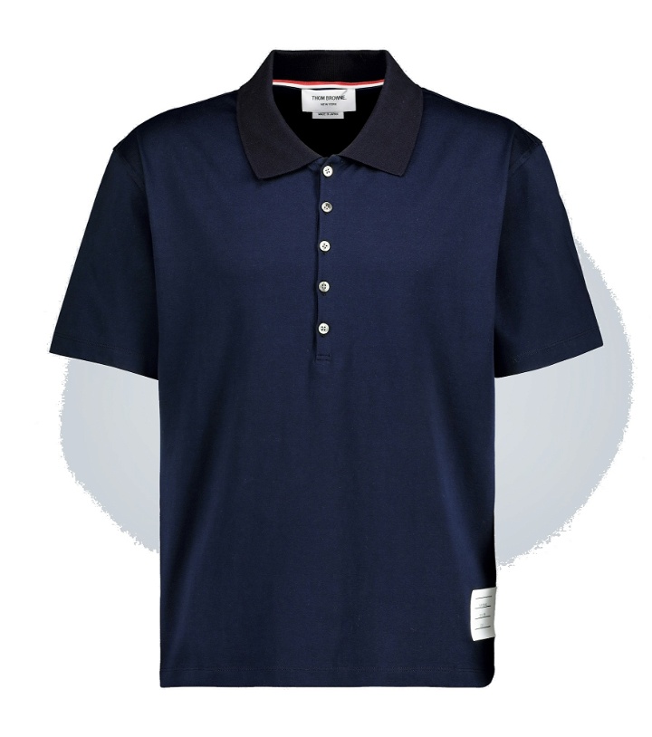 Photo: Thom Browne - Cotton short-sleeved polo shirt