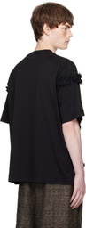 Simone Rocha Black Ruffle Frill T-shirt
