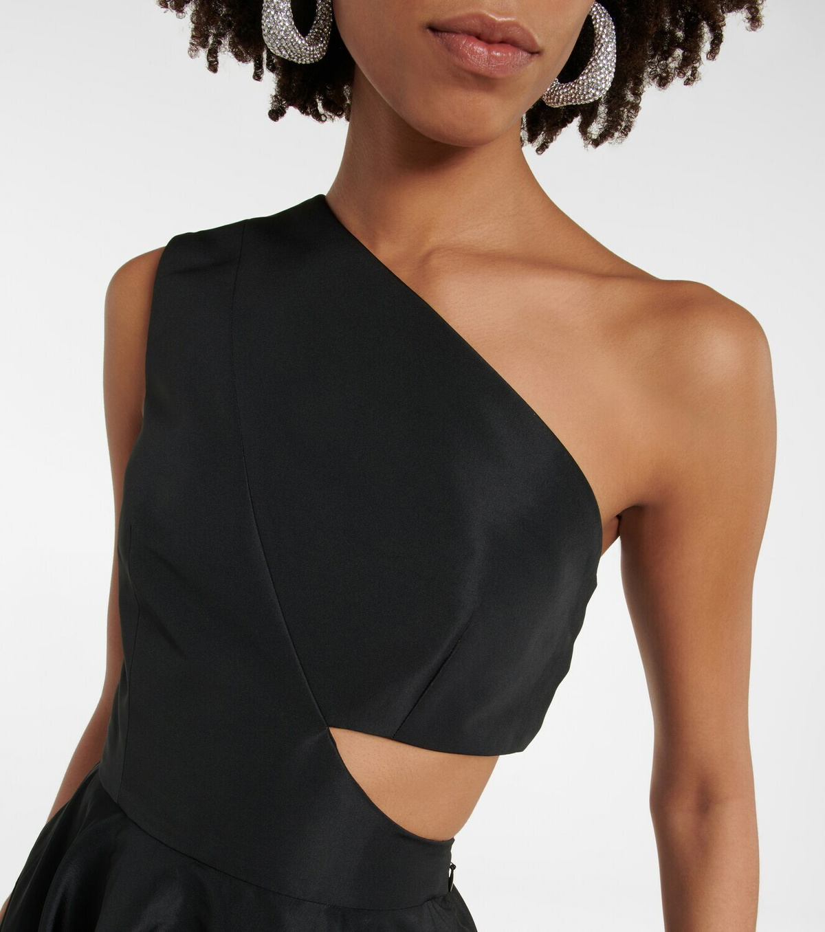 ワンピース ALEXANDER MCQUEEN Woman Dress Black 808396 QLADT 1000 Alexander McQueen Black Draped Minidress
