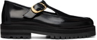 Ernest W. Baker Black T-Bar Loafers