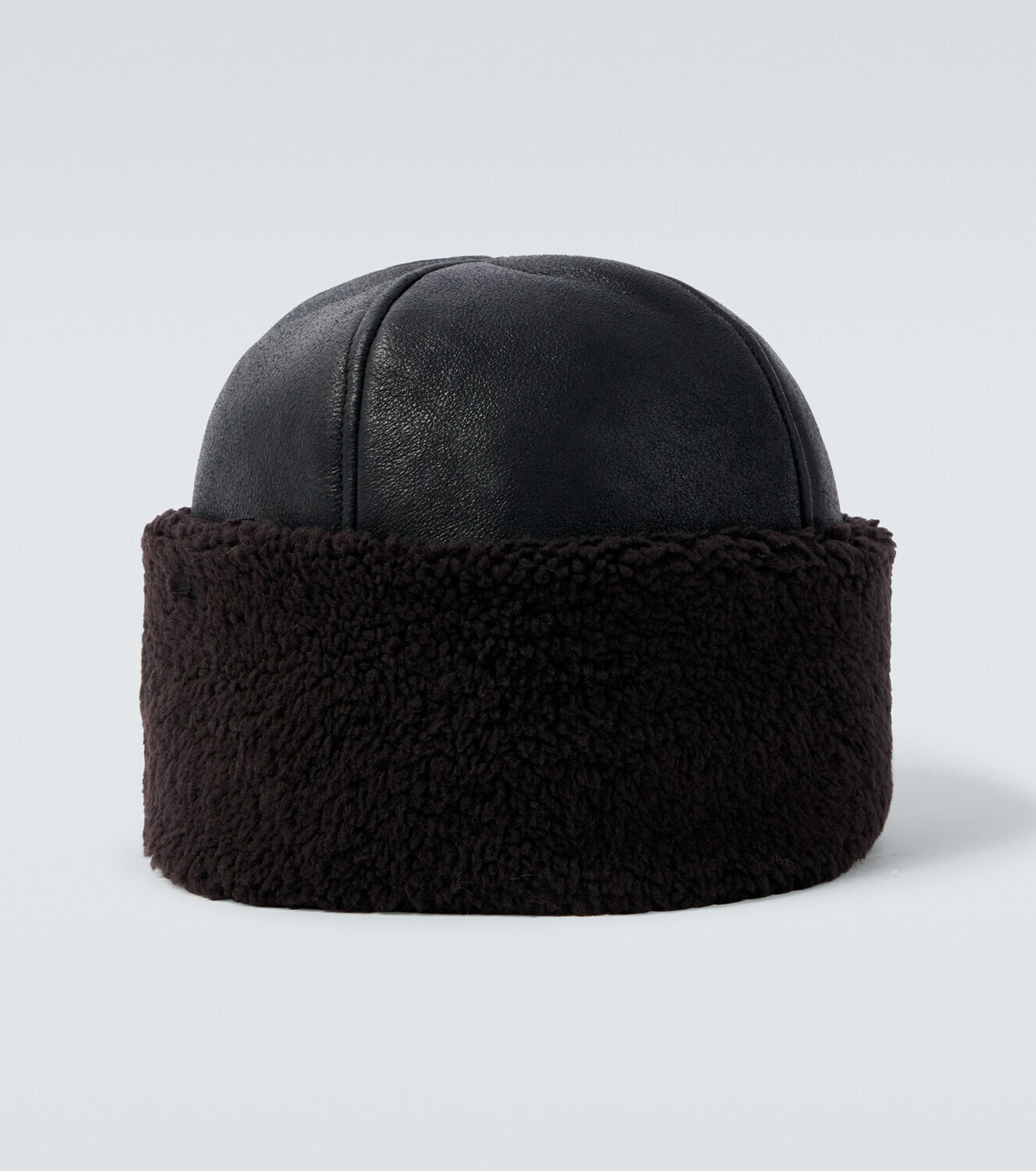 Our Legacy Blizzard shearling and leather hat