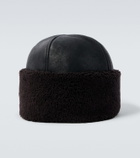 Our Legacy Blizzard shearling and leather hat