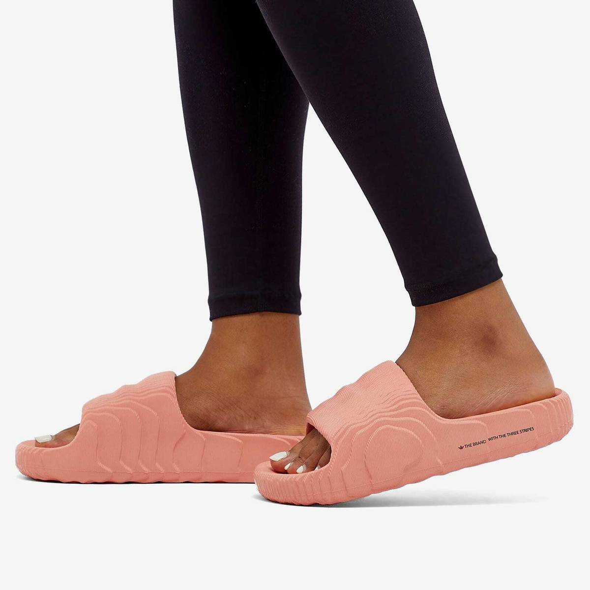 Adidas Women's Adilette 22 W Sneakers in Wonder Clay/Core Black