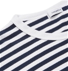 nanamica - Striped Cotton and COOLMAX-Blend Jersey T-Shirt - Blue