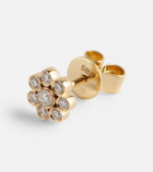 Sophie Bille Brahe Bellis single 18kt yellow gold earring with diamonds