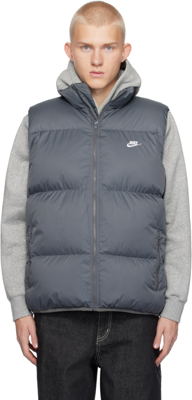 Photo: Nike Gray Sportswear Club Puffer Vest