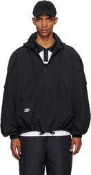 Umbro Black Tactical Windbreaker Jacket