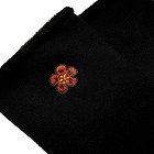 Kenzo Men's Flower Embroidery Sock in Black