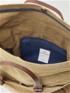 Bleu de Chauffe - Leather-Trimmed Cotton-Canvas Messenger Bag