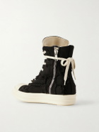 DRKSHDW by Rick Owens - Frayed Denim High-Top Sneakers - Black