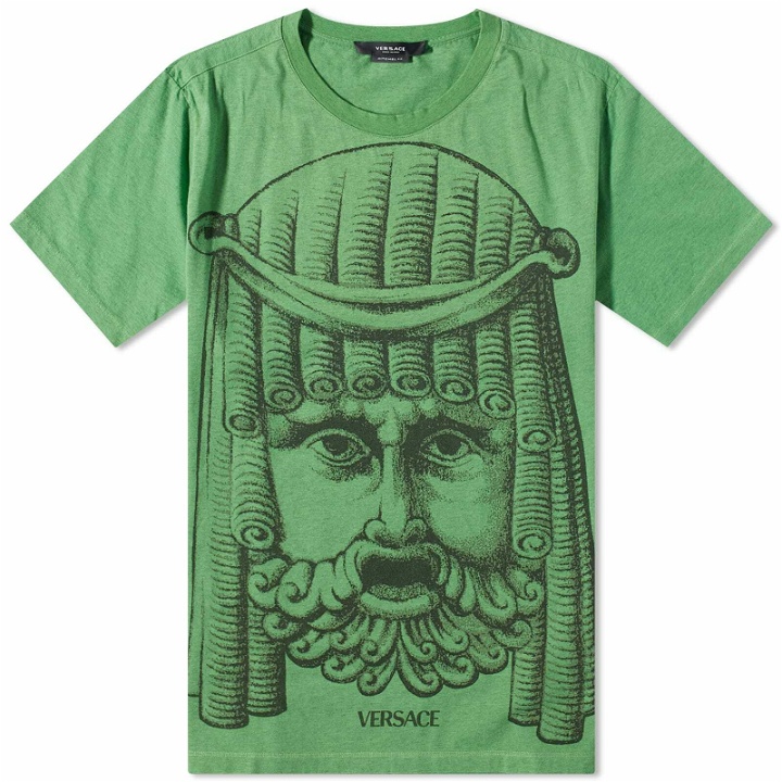 Photo: Versace Men's Greek Mask T-Shirt in Green