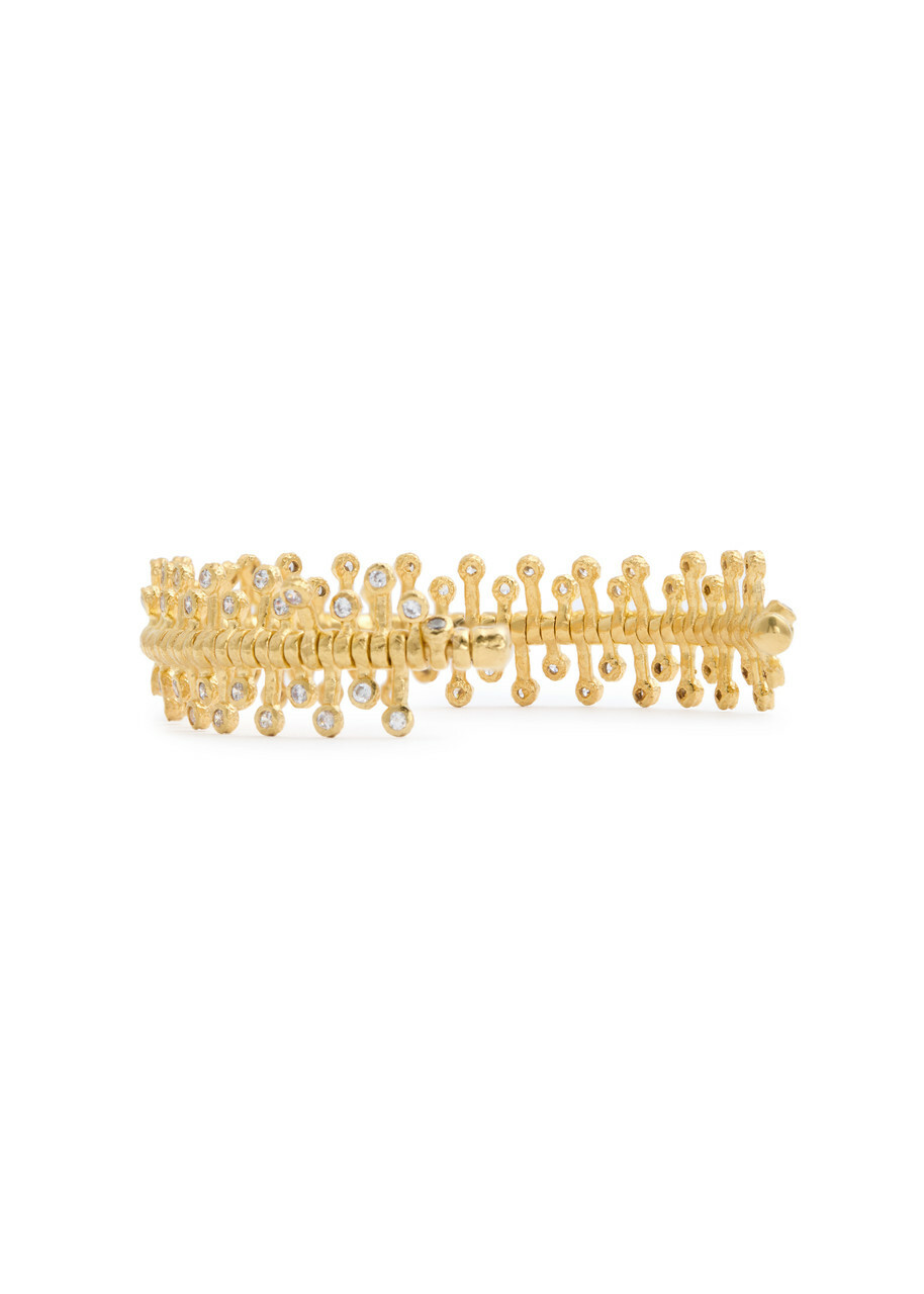 Joanna Laura Constantine Statement Wave Embellished Bracelet - Gold - One Size