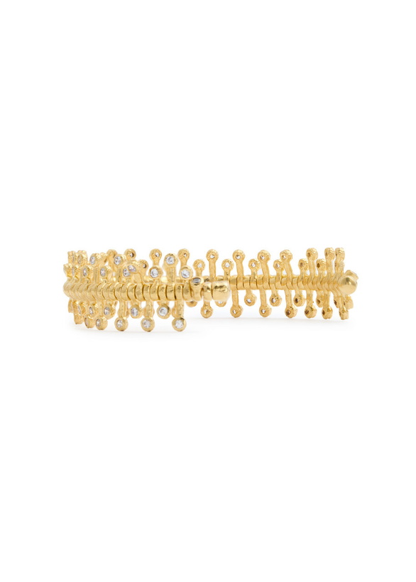 Photo: Joanna Laura Constantine Statement Wave Embellished Bracelet - Gold - One Size