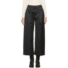 Nomia Black Satin Wide-Leg Trousers