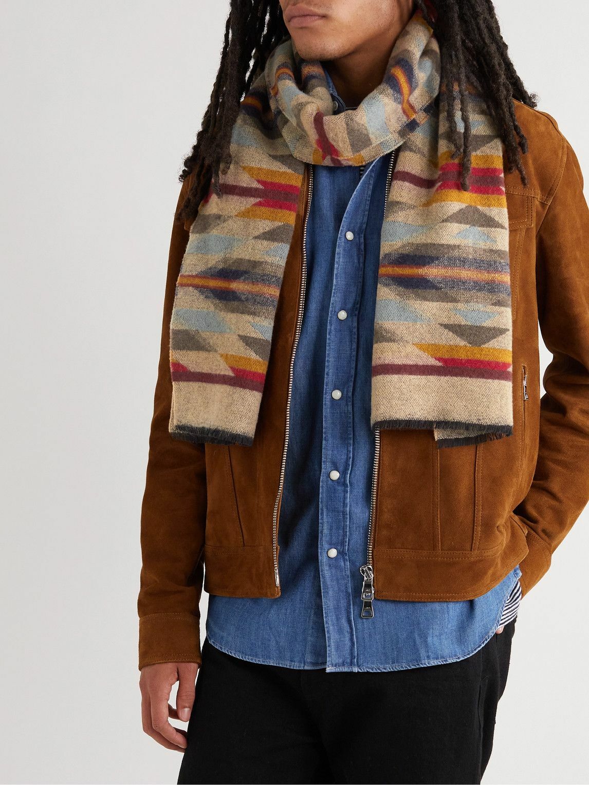 Pendleton - Jacquard-Knit Wool Scarf
