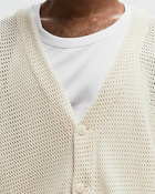 Oas Net Cardigan Beige - Mens - Zippers & Cardigans