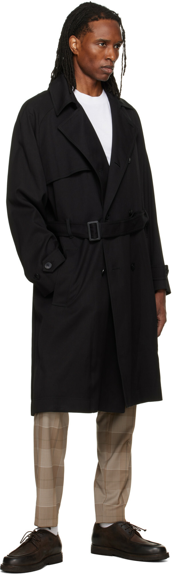 Hugo Black Belted Trench Coat