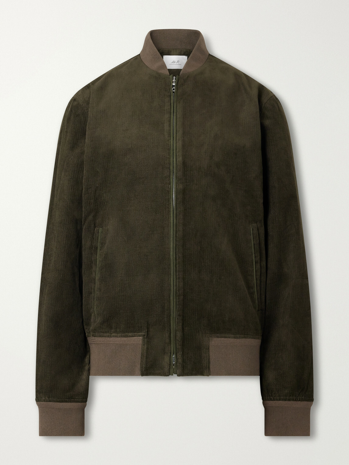 Mr P. - Cotton-Corduroy Bomber Jacket - Green