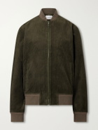 Mr P. - Cotton-Corduroy Bomber Jacket - Green