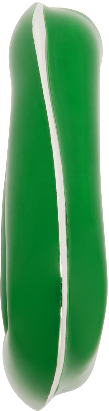 【BOTTEGA VENETA】Enamel Hoop Earrings Green Bottega Veneta Enamel Hoop Earrings In Green | ModeSens