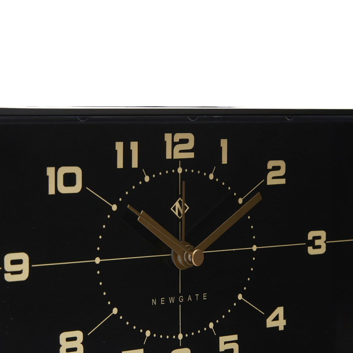 Newgate Clocks Wideboy Mantel Alarm Clock in All Black 
