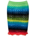 AGR Women's Lace Mohair Mini Skirt in Multi