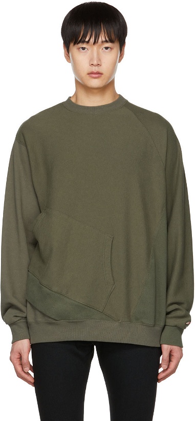 Photo: Undercoverism Khaki Asymmetric Sweatshirt