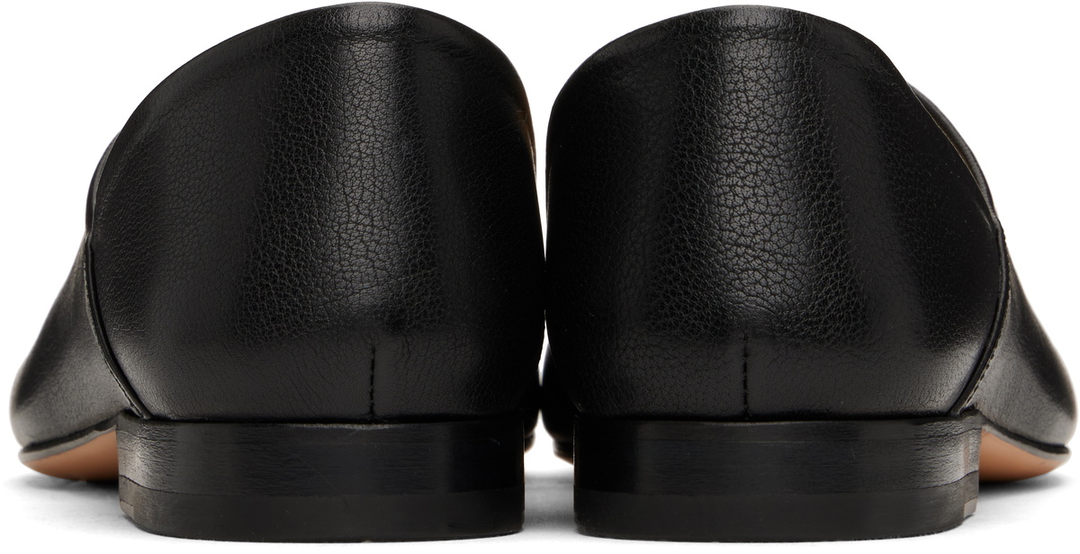 LEMAIRE Black Leather Slippers