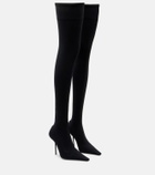 Victoria Beckham 100 jersey over-the-knee boots