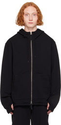 Helmut Lang Black Zip-Up Hoodie