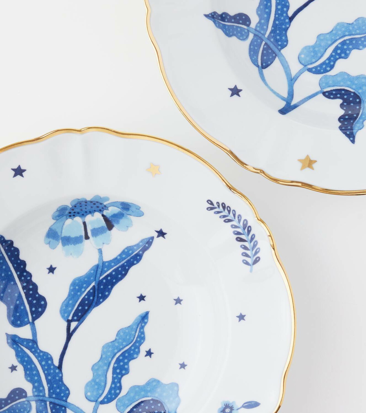 Bitossi Marino set of 4 porcelain soup plates