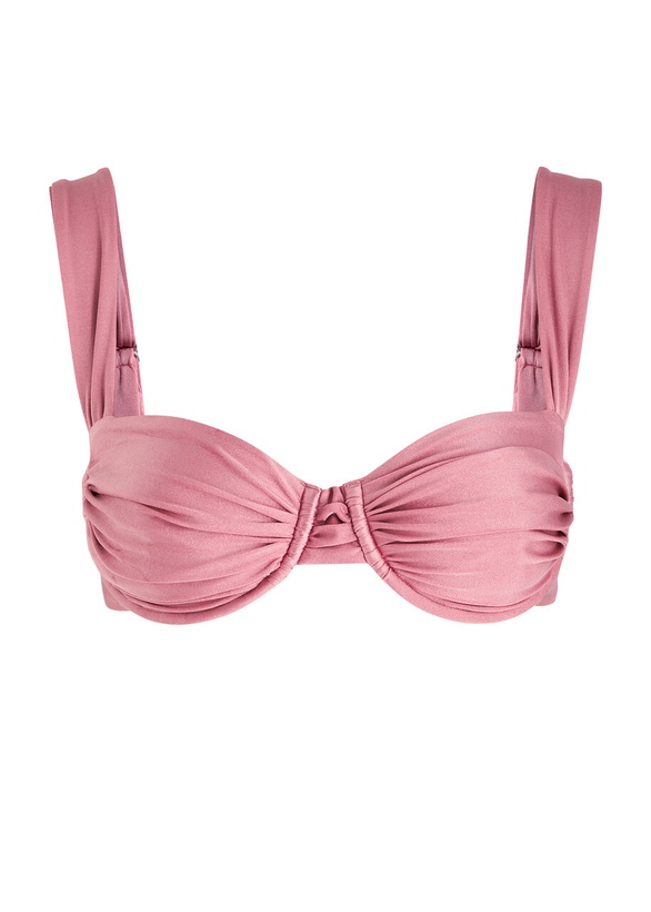 Photo: Faithfull The Brand Sol Ruched Bikini top Pink