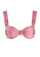 Faithfull The Brand Sol Ruched Bikini top Pink