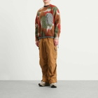 and wander Men's Mixed Colour Shaggy Knit Sweater in Brown Mix