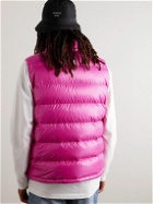 Moncler - Logo-Appliquéd Quilted Shell Down Gilet - Pink