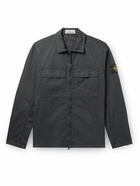 Stone Island - Logo-Appliquéd Cotton-Blend Twill Overshirt - Gray