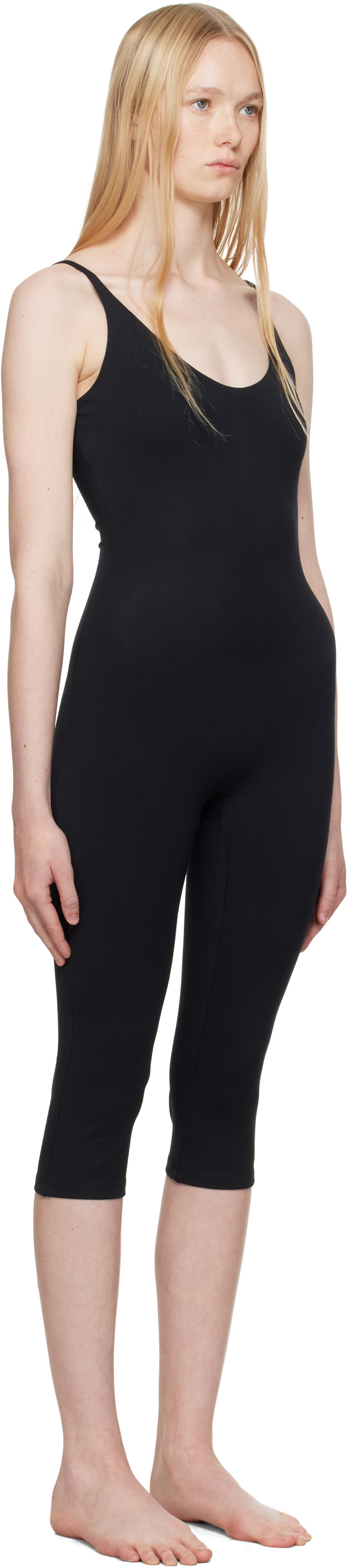 SKIMS Black Smooth Layers Capri Catsuit SKIMS