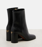 Prada Logo leather ankle boots