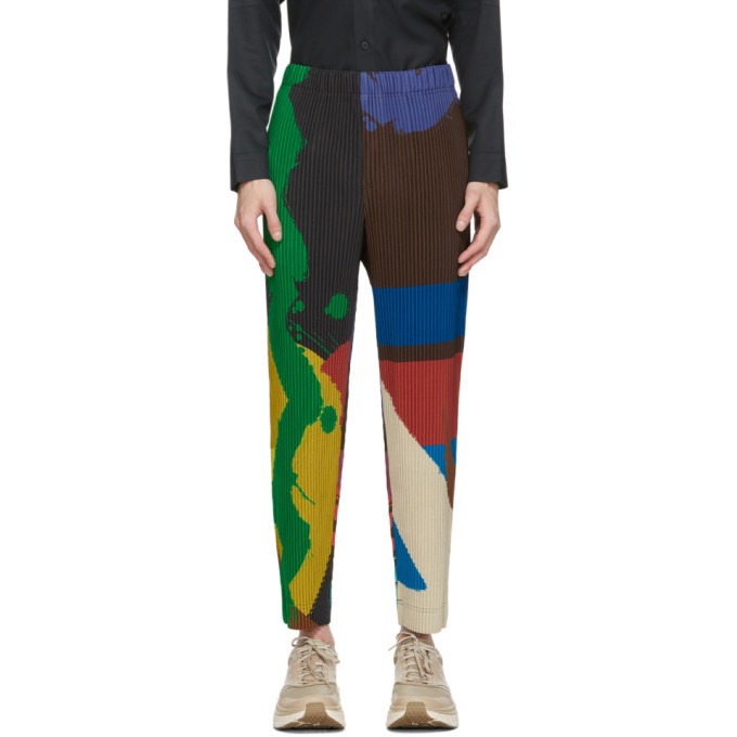 Photo: Homme Plisse Issey Miyake Multicolor Big Brush Trousers