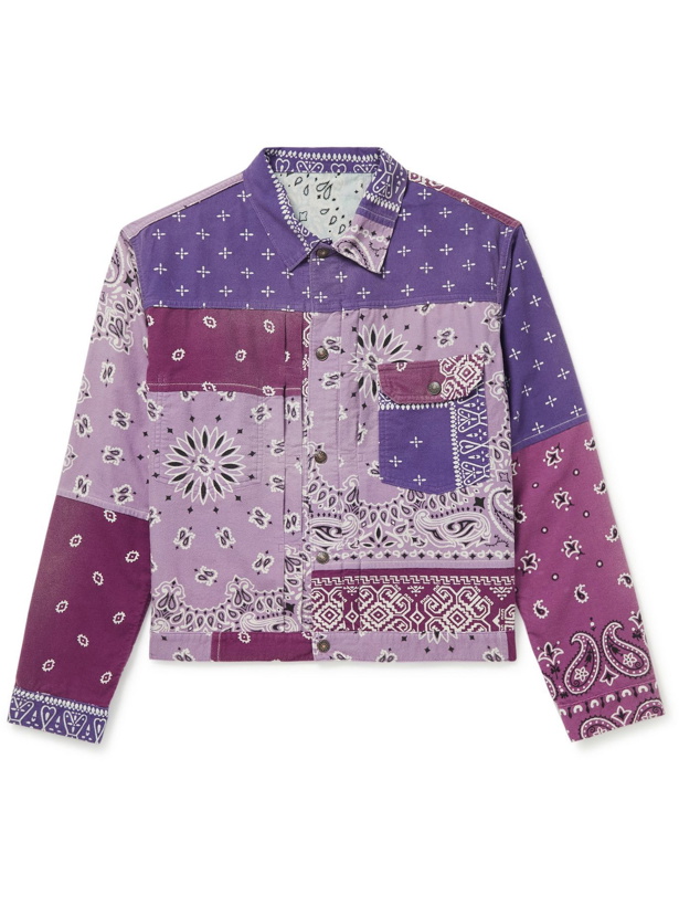 Photo: KAPITAL - Reversible Bandana-Print Felted Cotton Jacket - Purple