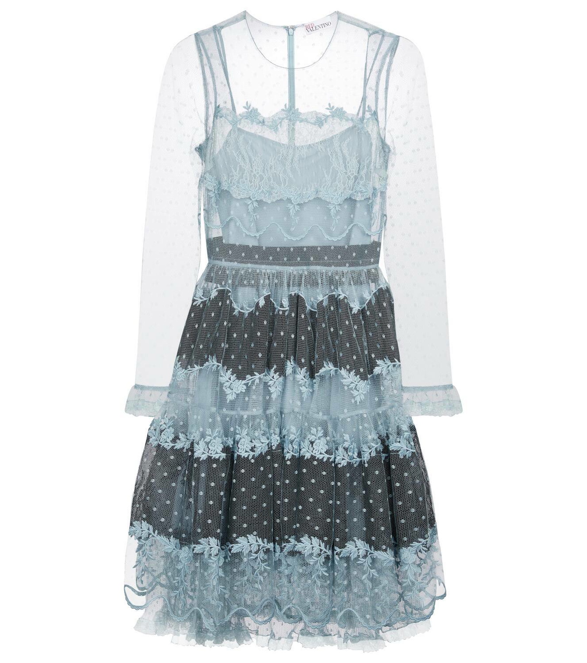 REDValentino Tiered lace minidress