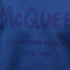 Alexander McQueen Men's Graffiti Logo Crew Sweat in Midnight Blue