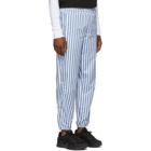 Wonders White and Blue Stripe Camp Track Pants