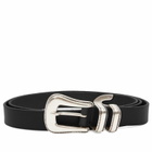 Nudie Jeans Co Men's Western Belt in Black