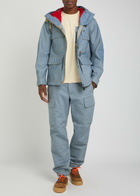 Moncler Grenoble Belted Denim Cargo Trousers Light Blue