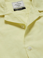 Portuguese Flannel - Camp-Collar Embroidered Cotton-Poplin Shirt - Yellow