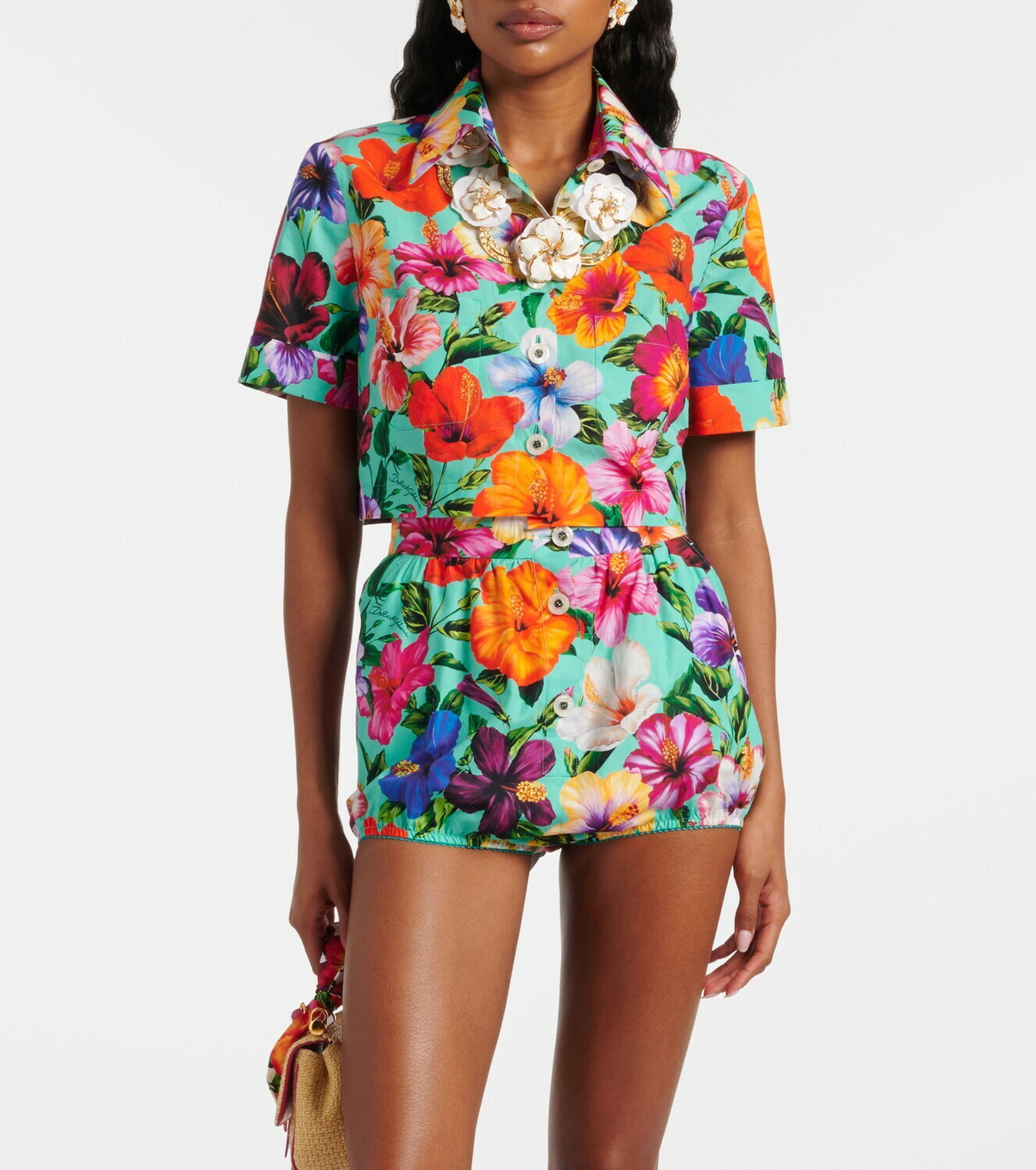 Dolce&Gabbana Floral cotton shorts